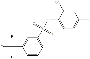 2-bromo-4-methylphenyl 3-(trifluoromethyl)benzene-1-sulfonate Struktur