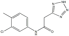 N1-(3-chloro-4-methylphenyl)-2-(2H-1,2,3,4-tetraazol-5-yl)acetamide Struktur