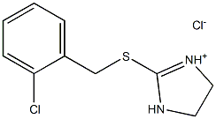 2-[(2-chlorobenzyl)thio]-4,5-dihydro-1H-imidazol-3-ium chloride Struktur