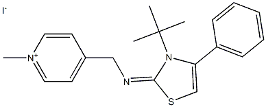 4-({[3-(tert-butyl)-4-phenyl-1,3-thiazol-2(3H)-yliden]amino}methyl)-1-methylpyridinium iodide Struktur