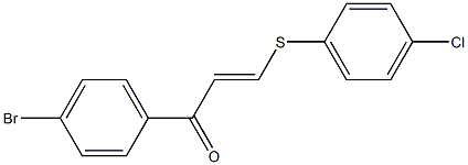 1-(4-bromophenyl)-3-[(4-chlorophenyl)thio]prop-2-en-1-one Struktur