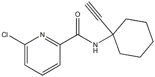 6-chloro-N-(1-ethynylcyclohexyl)-2-pyridinecarboxamide Struktur