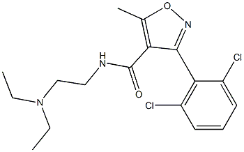 N4-[2-(diethylamino)ethyl]-3-(2,6-dichlorophenyl)-5-methylisoxazole-4-carboxamide Struktur