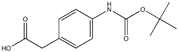 {4-[(tert-butoxycarbonyl)amino]phenyl}acetic acid Struktur