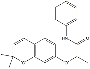 N1-phenyl-2-[(2,2-dimethyl-2H-chromen-7-yl)oxy]propanamide Struktur