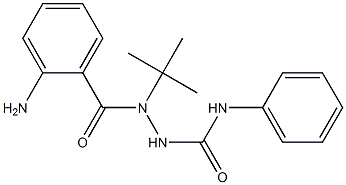 2-(2-aminobenzoyl)-2-(tert-butyl)-N-phenyl-1-hydrazinecarboxamide Struktur