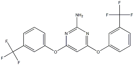 4,6-bis[3-(trifluoromethyl)phenoxy]-2-pyrimidinamine Struktur