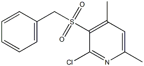 3-(benzylsulfonyl)-2-chloro-4,6-dimethylpyridine Struktur