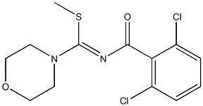 4-methyl N4-(2,6-dichlorobenzoyl)morpholine-4-carboximidothioate Struktur