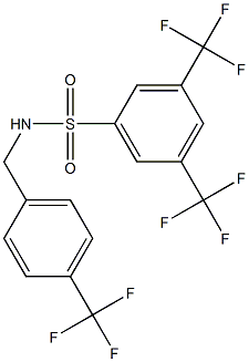 N1-[4-(trifluoromethyl)benzyl]-3,5-di(trifluoromethyl)benzene-1-sulfonamide Struktur