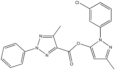 1-(3-chlorophenyl)-3-methyl-1H-pyrazol-5-yl 5-methyl-2-phenyl-2H-1,2,3-triazole-4-carboxylate Struktur