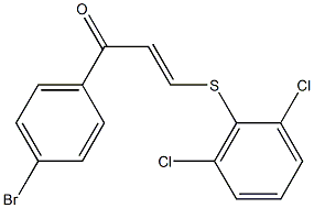 1-(4-bromophenyl)-3-[(2,6-dichlorophenyl)thio]prop-2-en-1-one Struktur