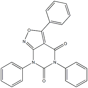 3,5,7-triphenylisoxazolo[3,4-d]pyrimidine-4,6(5H,7H)-dione Struktur