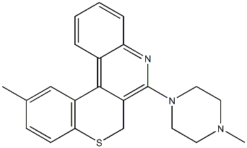 2-methyl-7-(4-methylpiperazino)-6H-thiochromeno[3,4-c]quinoline Struktur