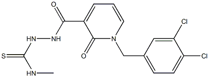 2-{[1-(3,4-dichlorobenzyl)-2-oxo-1,2-dihydro-3-pyridinyl]carbonyl}-N-methyl-1-hydrazinecarbothioamide Struktur