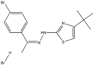 1-(4-bromophenyl)ethan-1-one 1-[4-(tert-butyl)-1,3-thiazol-2-yl]hydrazone hydrobromide Struktur