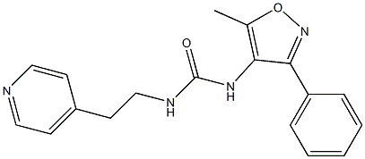 N-(5-methyl-3-phenylisoxazol-4-yl)-N'-[2-(4-pyridyl)ethyl]urea Struktur