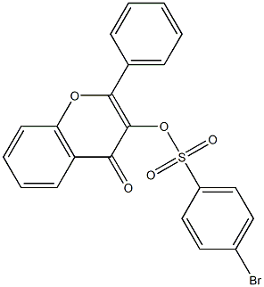 4-oxo-2-phenyl-4H-chromen-3-yl 4-bromobenzene-1-sulfonate Struktur