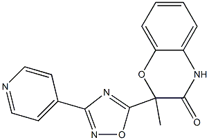 2-methyl-2-[3-(4-pyridinyl)-1,2,4-oxadiazol-5-yl]-2H-1,4-benzoxazin-3(4H)-one Struktur