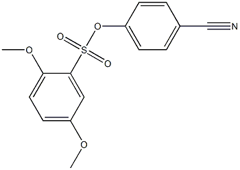 4-cyanophenyl 2,5-dimethoxybenzene-1-sulfonate Struktur