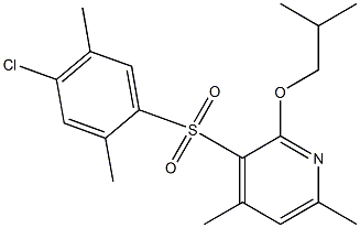 3-[(4-chloro-2,5-dimethylphenyl)sulfonyl]-2-isobutoxy-4,6-dimethylpyridine Struktur