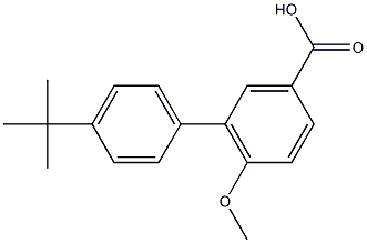 4'-tert-butyl-6-methoxy-1,1'-biphenyl-3-carboxylic acid Struktur