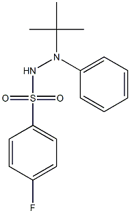 N'-(tert-butyl)-4-fluoro-N'-phenylbenzenesulfonohydrazide Struktur