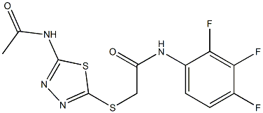 N1-(2,3,4-trifluorophenyl)-2-{[5-(acetylamino)-1,3,4-thiadiazol-2-yl]thio}acetamide Struktur