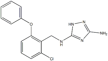 N5-(2-chloro-6-phenoxybenzyl)-1H-1,2,4-triazole-3,5-diamine Struktur