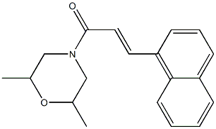 1-(2,6-dimethylmorpholino)-3-(1-naphthyl)prop-2-en-1-one Struktur