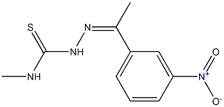 N1-methyl-2-[1-(3-nitrophenyl)ethylidene]hydrazine-1-carbothioamide Struktur