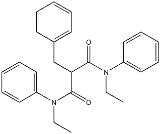 N1,N3-diethyl-N1,N3-diphenyl-2-benzylmalonamide Struktur