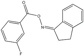 1-{[(3-fluorobenzoyl)oxy]imino}indane Struktur