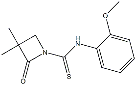 N1-(2-methoxyphenyl)-3,3-dimethyl-2-oxoazetane-1-carbothioamide Struktur