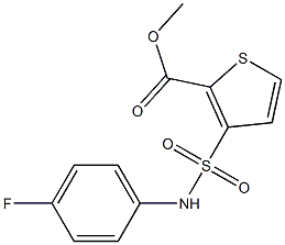 methyl 3-[(4-fluoroanilino)sulfonyl]thiophene-2-carboxylate Struktur