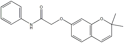 N1-phenyl-2-[(2,2-dimethyl-2H-chromen-7-yl)oxy]acetamide Struktur