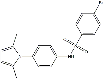 4-bromo-N-[4-(2,5-dimethyl-1H-pyrrol-1-yl)phenyl]benzenesulfonamide Struktur