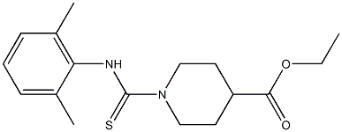 ethyl 1-[(2,6-dimethylanilino)carbothioyl]piperidine-4-carboxylate Struktur