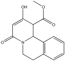 methyl 2-hydroxy-4-oxo-1,6,7,11b-tetrahydro-4H-pyrido[2,1-a]isoquinoline-1-carboxylate Struktur