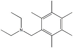 N1-ethyl-N1-(2,3,4,5,6-pentamethylbenzyl)ethan-1-amine Struktur