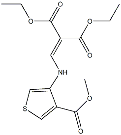 diethyl 2-({[4-(methoxycarbonyl)-3-thienyl]amino}methylidene)malonate Struktur