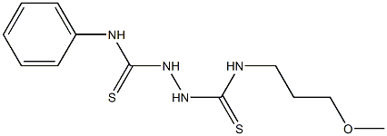 N1-(3-methoxypropyl)-N2-phenylhydrazine-1,2-dicarbothioamide Struktur