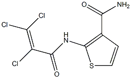 2-[(2,3,3-trichloroacryloyl)amino]thiophene-3-carboxamide Struktur