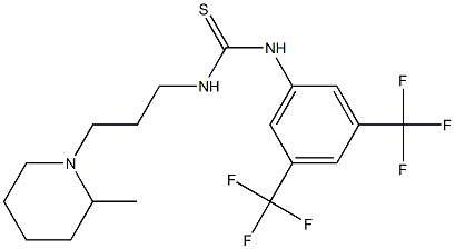 N-[3,5-di(trifluoromethyl)phenyl]-N'-[3-(2-methylpiperidino)propyl]thiourea Struktur