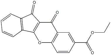 ethyl 10,11-dioxo-10,11-dihydroindeno[1,2-b]chromene-8-carboxylate Struktur