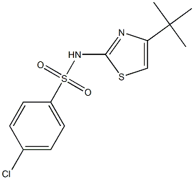 N1-[4-(tert-butyl)-1,3-thiazol-2-yl]-4-chlorobenzene-1-sulfonamide Struktur