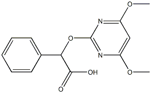 2-[(4,6-dimethoxy-2-pyrimidinyl)oxy]-2-phenylacetic acid Struktur