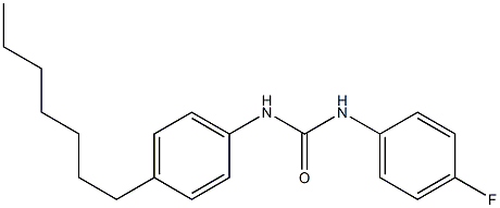 N-(4-fluorophenyl)-N'-(4-heptylphenyl)urea Struktur