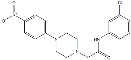 N-(3-chlorophenyl)-2-[4-(4-nitrophenyl)piperazino]acetamide Struktur