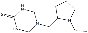 5-[(1-ethyltetrahydro-1H-pyrrol-2-yl)methyl]-1,3,5-triazinane-2-thione Struktur